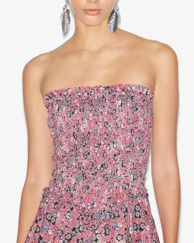 Isabel Marant Étoile Kleid Anka In Raspberry-black