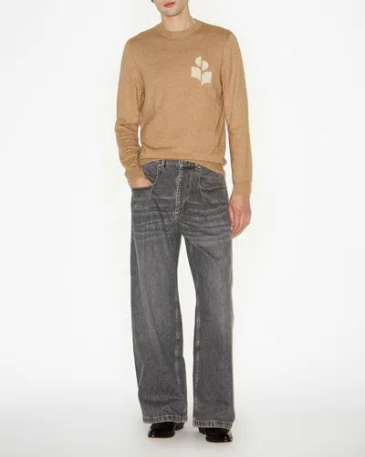 Isabel Marant Camel Cotton Oversize Atley Sweater In Camel