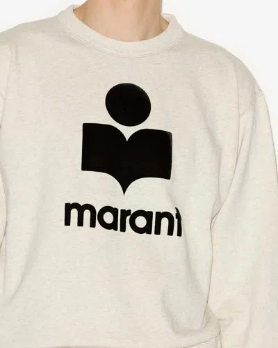 Isabel Marant Marant Mikoy Flocked Logo Sweatshirt In Pink