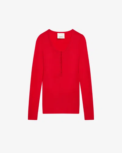 Isabel Marant Pullover Estine In Poppy Red