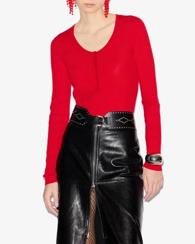 Isabel Marant Pullover Estine In Poppy Red