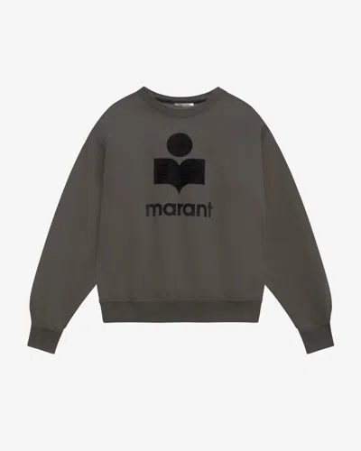 Isabel Marant Black Logo-print Sweatshirt In Green