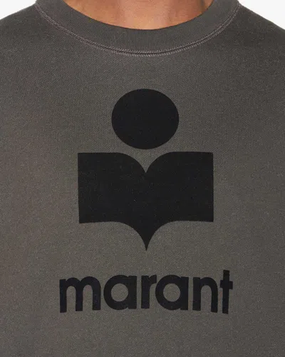 Isabel Marant Black Logo-print Sweatshirt In Green
