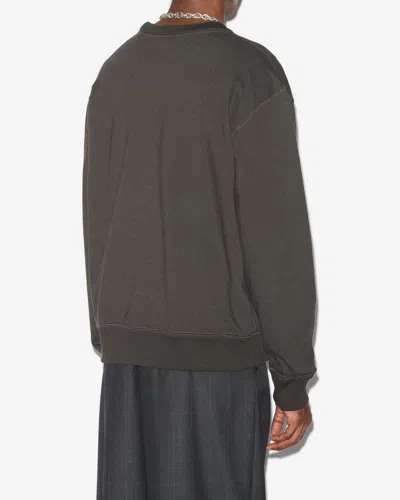 Isabel Marant Black Logo-print Sweatshirt In Green