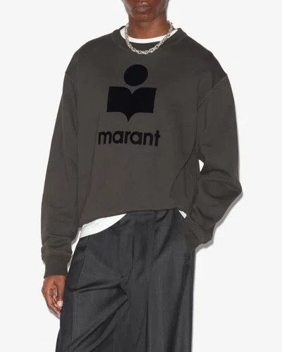 Isabel Marant Black Logo-print Sweatshirt In Green