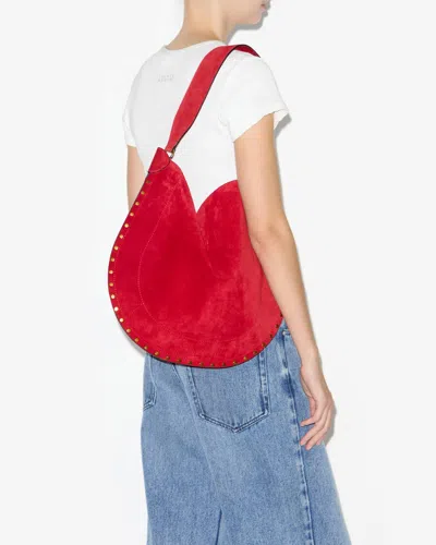 Isabel Marant Tasche Oskan Hobo Soft In Scarlet Red