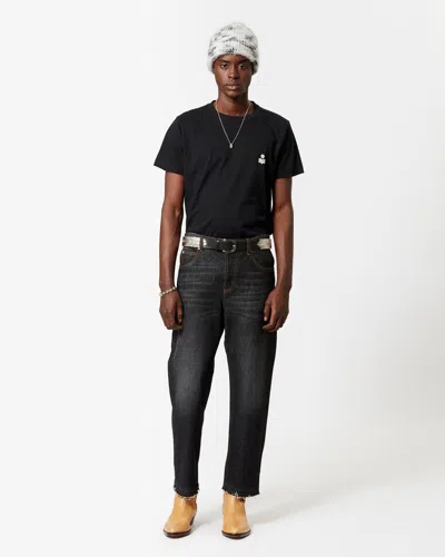 Isabel Marant Zafferh Tee-shirt In Black And Ecru