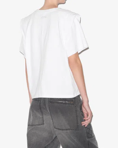 Isabel Marant Layered-detail Cotton T-shirt In White