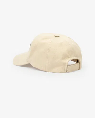 Isabel Marant Tedji Cotton Twill Baseball Cap In Ecru And Black