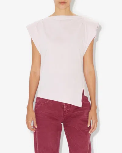 Isabel Marant Drapiertes Sebani T-shirt In Light Pink