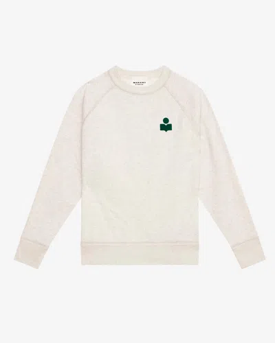 Shop Etoile Sweatshirt Milla In Ecru-emerald