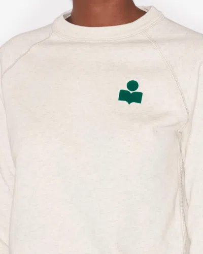 Isabel Marant Étoile Milla Sweatshirt In Ecru-emerald