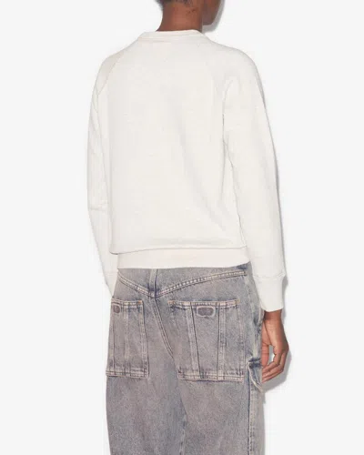 Isabel Marant Étoile Milla Sweatshirt In Ecru-emerald