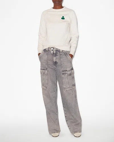 Isabel Marant Étoile Milla Sweatshirt In Ecru-emerald