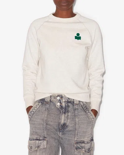 Shop Etoile Sweatshirt Milla In Ecru-emerald