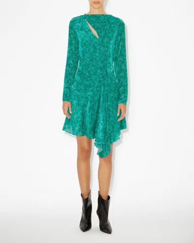 Shop Isabel Marant Kleid Selma In Green