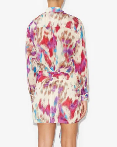Isabel Marant Étoile Nueva Dress In Beige-raspberry