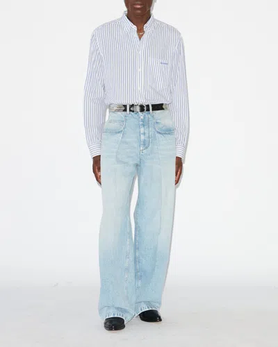 Isabel Marant Jasolo Striped Cotton Shirt In Blue