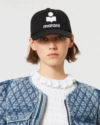 Isabel Marant Tyron Baseball Cap In Black And Ecru