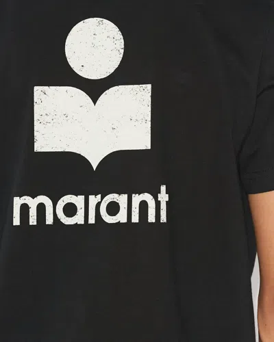 Shop Isabel Marant T-shirt Zafferh Mit Logo In Black And Ecru