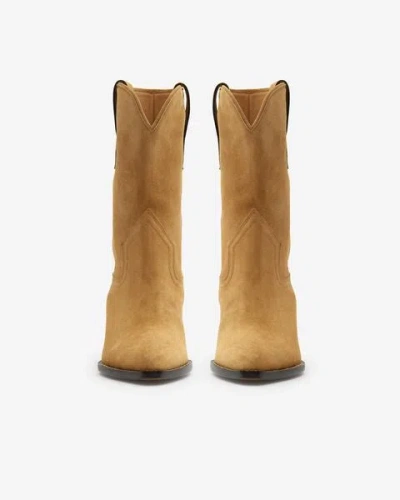 Isabel Marant Dahope Suede Boots In Taupe