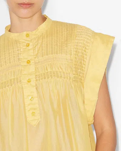 Isabel Marant Étoile Yellow Leaza Blouse In Sunlight