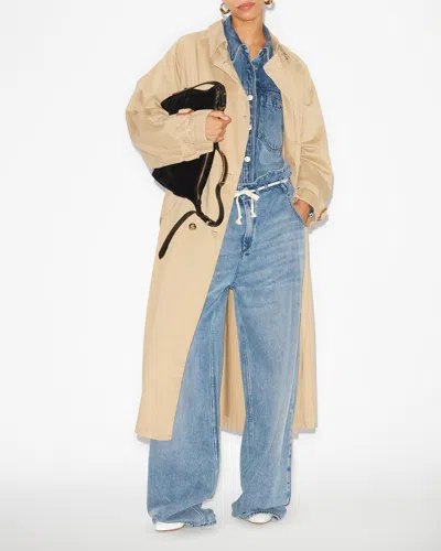 Isabel Marant Edenna Coat In Beige