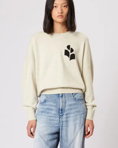 Isabel Marant Étoile Isabel Marant Etoile Marisans Sweater With Logo Intarsia In Light Gray