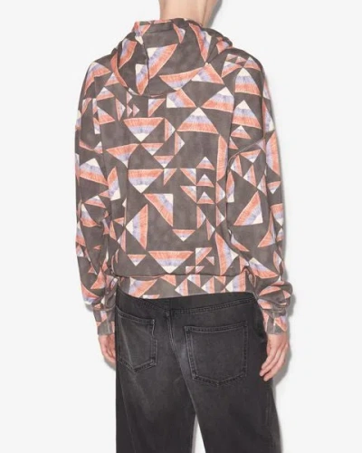 Isabel Marant Marvin Sweatshirt In Black-multicolor