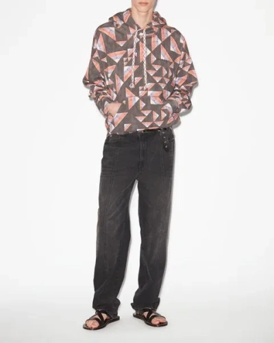 Isabel Marant Marvin Sweatshirt In Black-multicolor