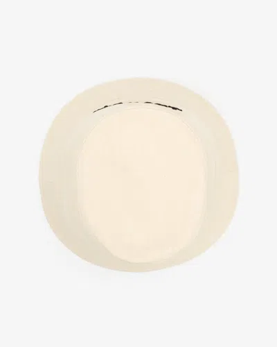 Isabel Marant Haley Hat In Ecru And Black