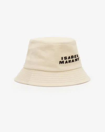 Isabel Marant Haley Hat In Ecru And Black