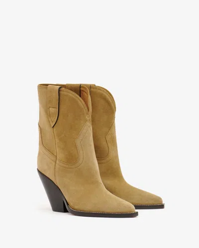 Isabel Marant Taupe Leyane Boots In Taupe