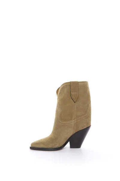 Isabel Marant Taupe Leyane Boots In Taupe