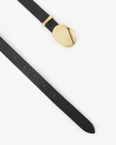 Isabel Marant Silvana Belt In Black And Gold