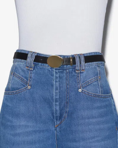 Isabel Marant Silvana Belt In Black And Gold