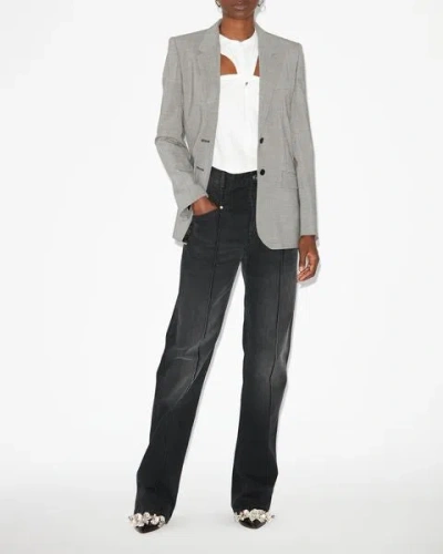 Isabel Marant Lesandre Jacket In Ecru And Black