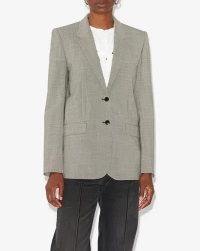 Isabel Marant Lesandre Jacket In Ecru And Black