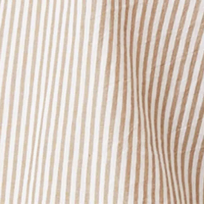 Isabel Marant Étoile Saoli Ruffle-collar Striped Cotton Shirt In Ochre