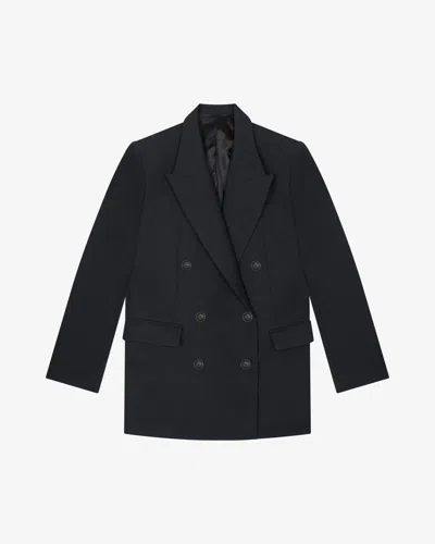Isabel Marant Nevimea Double-breasted Blazer In Faded Night