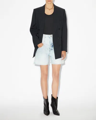 Isabel Marant Nevimea Double-breasted Blazer In Faded Night