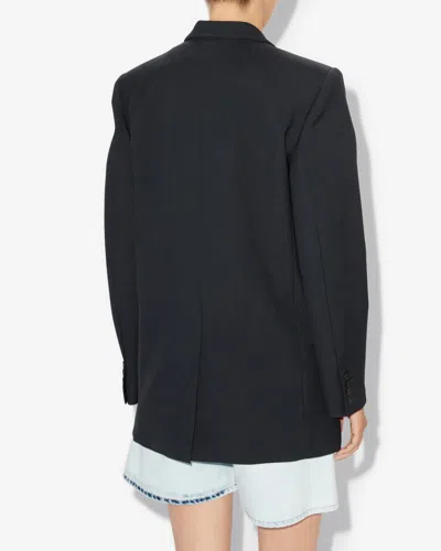 Isabel Marant Nevimea Double-breasted Blazer In Faded Night