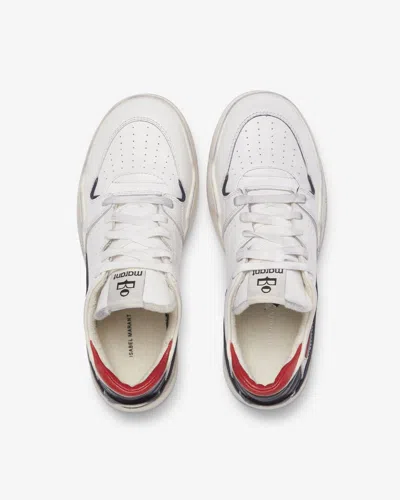 Isabel Marant Leather Lace-up Sneakers In White