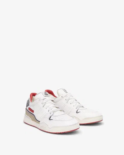 Isabel Marant Leather Lace-up Sneakers In White