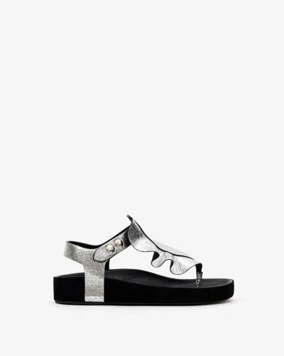 Shop Isabel Marant Sandalen Isela In Silber