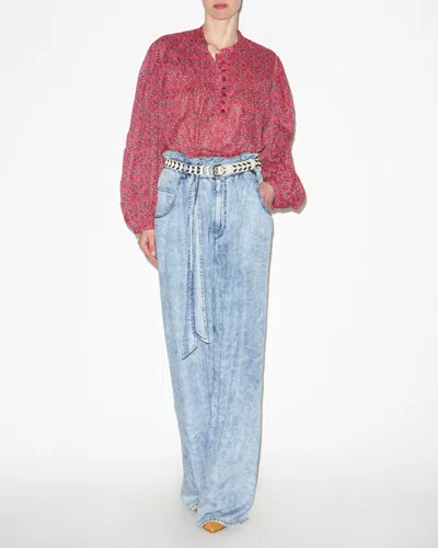 Isabel Marant Étoile Salika Oberteil In Cranberry