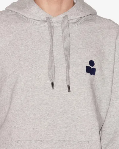 Isabel Marant Sweatshirt Matte Mit Logo In Gray And Midnight Blue