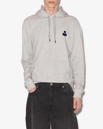 Isabel Marant Sweatshirt Matte Mit Logo In Gray And Midnight Blue