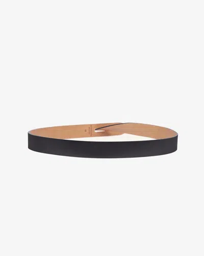 Isabel Marant Lecce Belt In Black And Natural