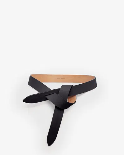 Isabel Marant Lecce Belt In Black And Natural